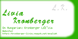 livia kronberger business card